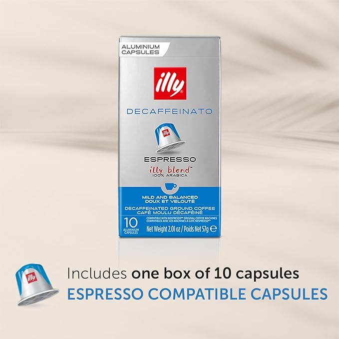 Illy Espresso Compatible Capsules - Single-Serve Coffee Capsules & Pods - Classico Decaf Roast