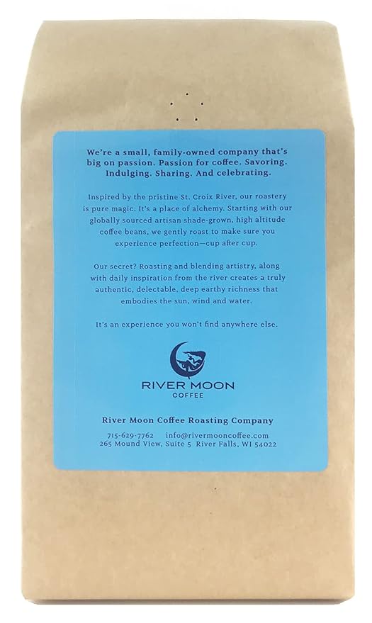 River Moon Coffee, Kona Coffee Whole Bean, Medium Roast, 2 lbs, Kona Waves Hawaiian Blend