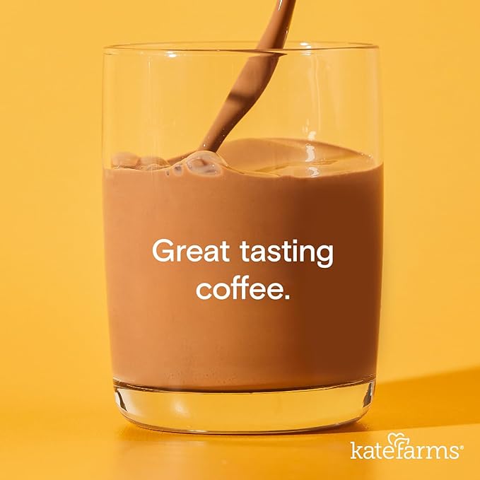 KATE FARMS Organic Nutrition Shake, Coffee, 16g protein, 27 Vitamins and Minerals, Protein Meal