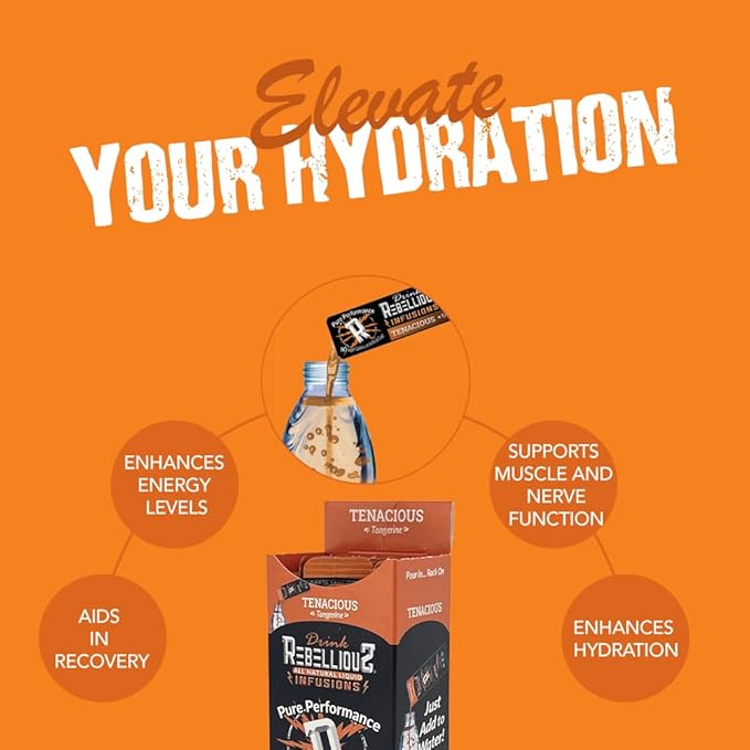 Rebellious Tenacious Tangerine Organic Drink Mix ??Zero Calorie Energy Drink Mix | Monk Fruit &