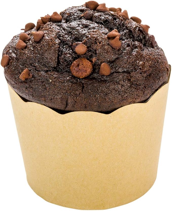 Restaurantware Panificio Premium 10 oz Kraft Paper Jumbo Baking Cup: Paper Baking Cups Perfect for