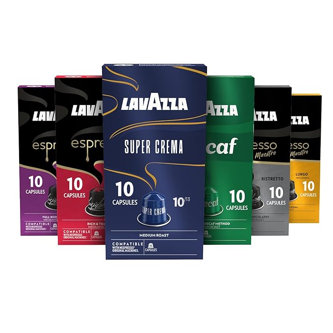 Lavazza Espresso Favorites Collection of Aluminum Capsules Compatible with Nespresso* Original