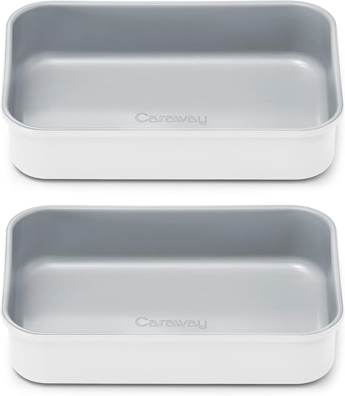 Caraway Nonstick 9” x 6.5” Small Rectangle Baking Pan Duo – Non-Toxic, PTFE & PFOA Free