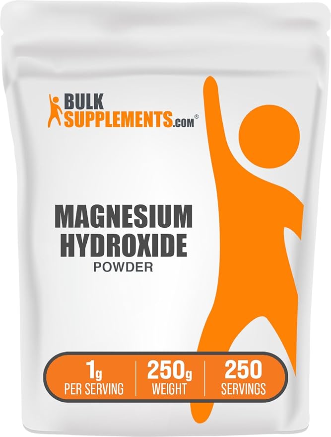 BulkSupplements.com Magnesium Hydroxide Powder - Magnesium Hydroxide Supplement - Food Grade &