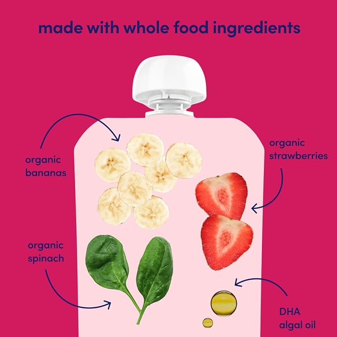 Cerebelly Baby Food Pouches ??Organic Dairy Free Smoothies for Toddlers | No Added Sugar, Fiber
