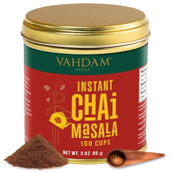 VAHDAM Instant Chai Tea (3oz/85g) - Traditional Masala Chai | Makes 100 Cups | Natural Spices, Zero