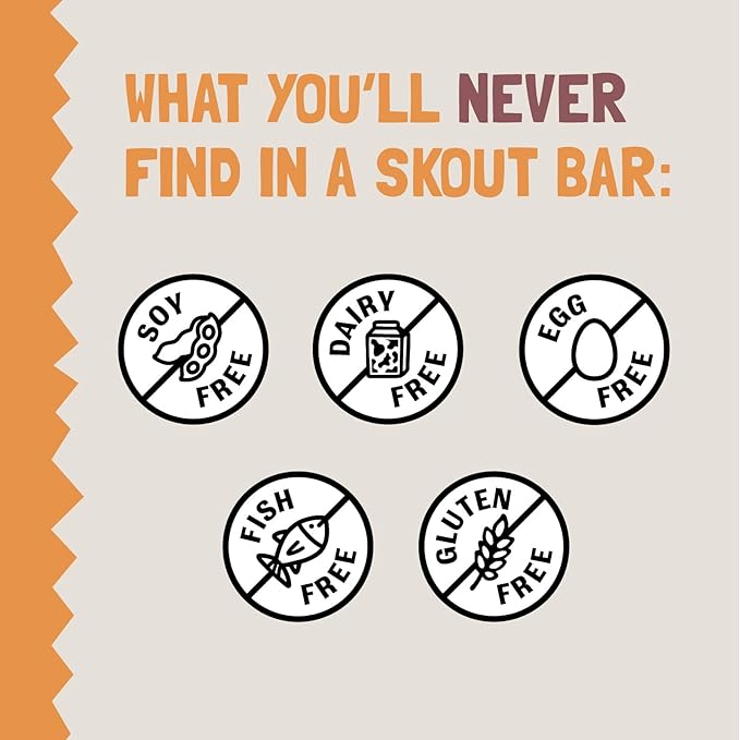 Skout Organic Peanut Butter & Jelly Real Food Bars for Kids (18 Pack) | Organic Snacks for Kids |
