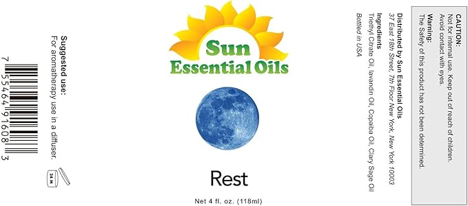 Sun Essential Oils - Good Sleep Blend Essential Oil (Huge 4 Ounce Bottle) Bulk - Sleep Blend Oil