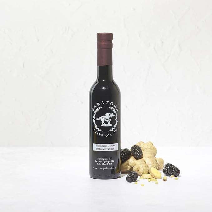 Saratoga Olive Oil Company Blackberry Ginger Dark Balsamic Vinegar 375ml (12.7oz)