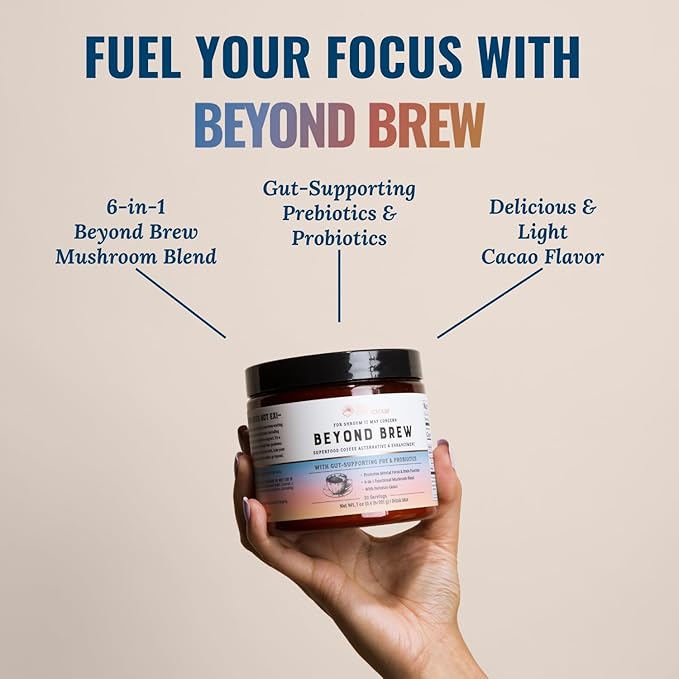 Live Conscious Beyond Brew - Superfood Coffee Alternative - Low Caffeine - Powerful Mushroom