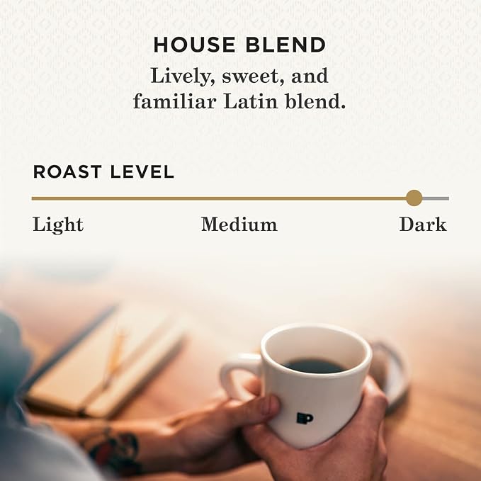 Peet's Coffee, Dark Roast Keurig K-Cup Pods - House Blend 60 Count (6 Boxes of 10 K-Cup Pods)