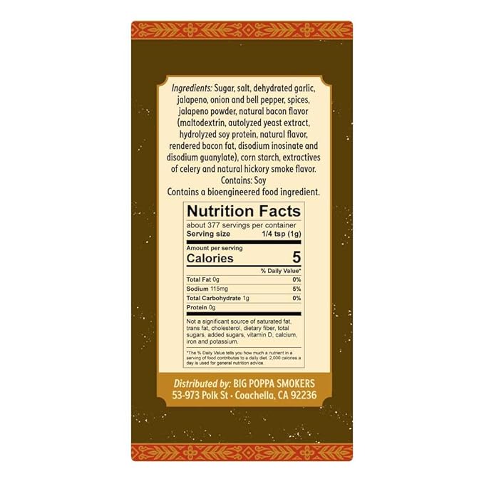 Big Poppa’s Jallelujah Jalapeño Bacon Seasoning – Sweet & Spicy Maple Bacon Rub for Beef, Pork