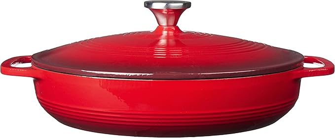 Lodge 3.6 Quart Enameled Cast Iron Oval Casserole With Lid??Dual Handles ??Oven Safe up to 500ì§?F