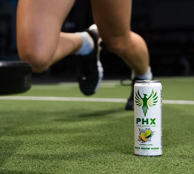 PHX Hydration Energy Drink - 700mg Electrolytes, 200mg Natural Green Tea Caffeine, 100% Daily Value