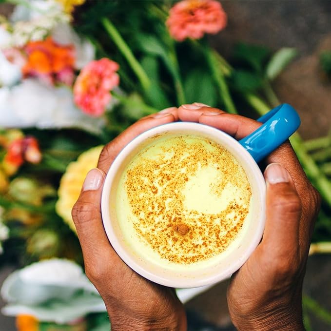 Banyan Botanicals Turmeric Milk ??Organic Turmeric Latte Mix with Ashwagandha & Cardamom ??Instant