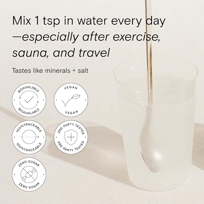 Moon Juice - Mini Dew Electrolytes Powder - Naked (Unflavored), 30 Servings - 2in1 Electrolytes &