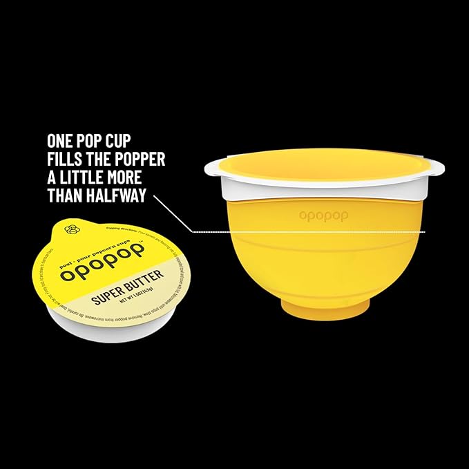 Opopop Microwave Popcorn - Variety 4-Pack Gourmet Popcorn Kit, Collapsible Silicone Popcorn Popper