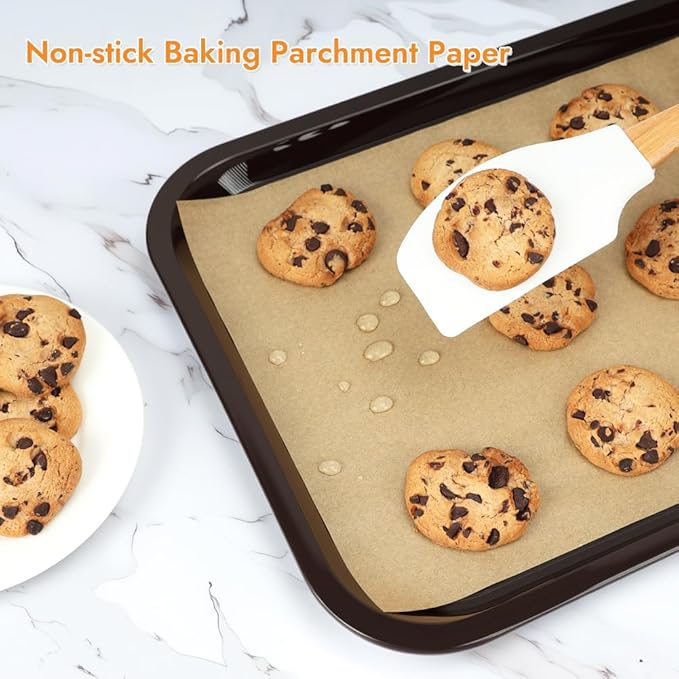 BYKITCHEN 9 x 13 Inch Parchment Paper Sheets, Non-Stick Precut Unbleached Baking Parchment Paper