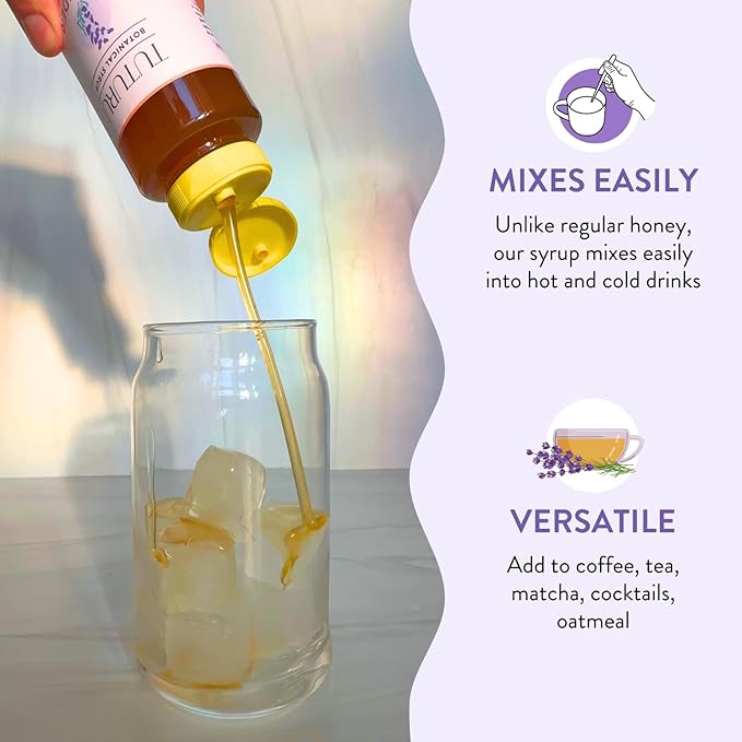 Lavender Honey Simple Syrup for Coffee, Cocktails, Tea, Matcha - Clean Simple Syrup with Real