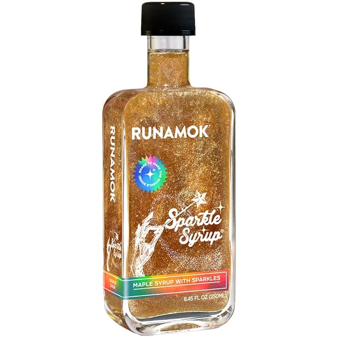 Runamok Sparkle Syrup - Maple Syrup Infused with Edible Sparkles, Perfect Pancake Syrup, Fun