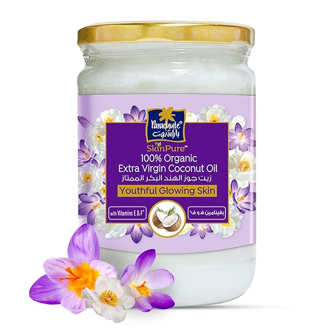 Parachute Advansed SkinPure 100% Organic Extra Virgin Coconut Oil with Vitamin E & F |Face & Body