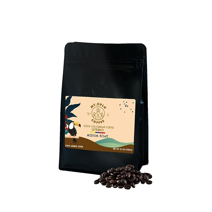 Mt Zulu Colombian Supremo ??Small Batch Artisanal Roast, Smooth & Balanced, Sun-Dried Microlot
