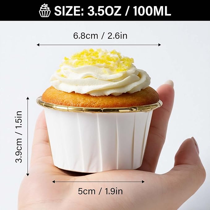 EUSOAR Cupcake Cups, 200pcs 3.5oz Mini Cheesecakes Holders Disposable Ramekins, Muffin Cupcake