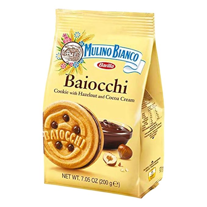 Mulino Bianco Baiocchi Cookies ??Pack of 10 (7.05oz Bags) ??Authentic Italian Biscuits with