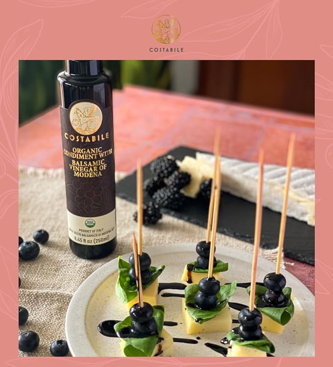 Costabile Modena Balsamic Vinegar Organic Barrel Aged ??Made in Italy, Rich Flavor, Natural