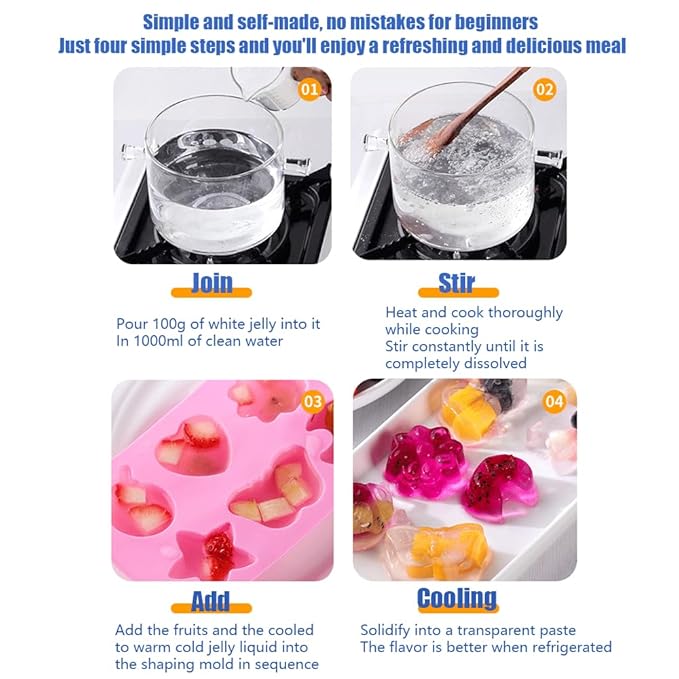 jelly powder10.58oz/300g, konjac jelly powder竊똦omemade desserts, jelly pudding powder,Transparent