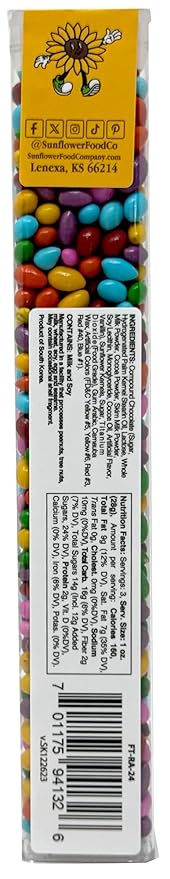 Chocolate Covered Sunflower Seeds Multicolored Candy Coated Treats - Rainbow Party Favors - Sweet