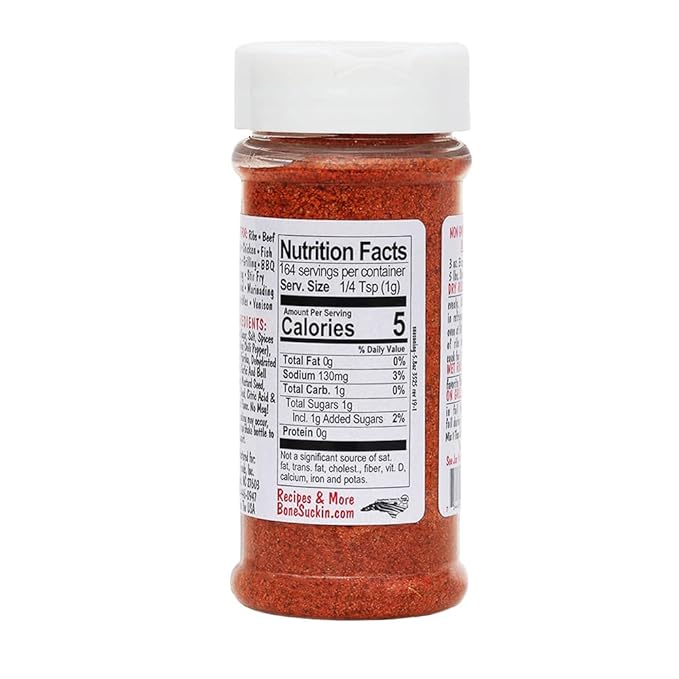 Bone Suckin' Seasoning & Rub, Original Blend, 5.8 Oz, Grilling Rubs, Dry Pork Rub, Gluten-Free