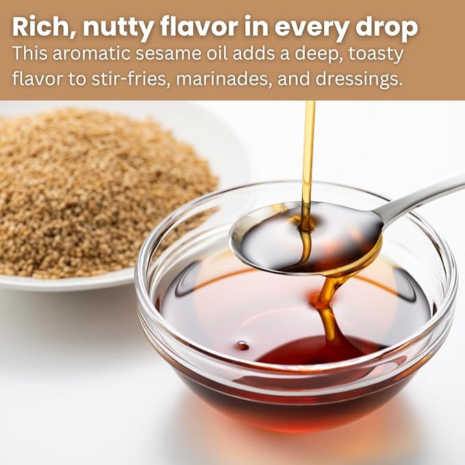 Korean Pure Sesame oil 10.14 fl oz, 100% Roasted Sesame Seed Oil with Rich Nutty Flavor, Made in