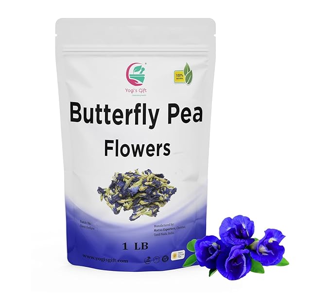 Butterfly Pea Flower Dried 1 LB (1000+ Cups) | Blue Butterfly Pea Flower Tea | Beautiful Blue Or