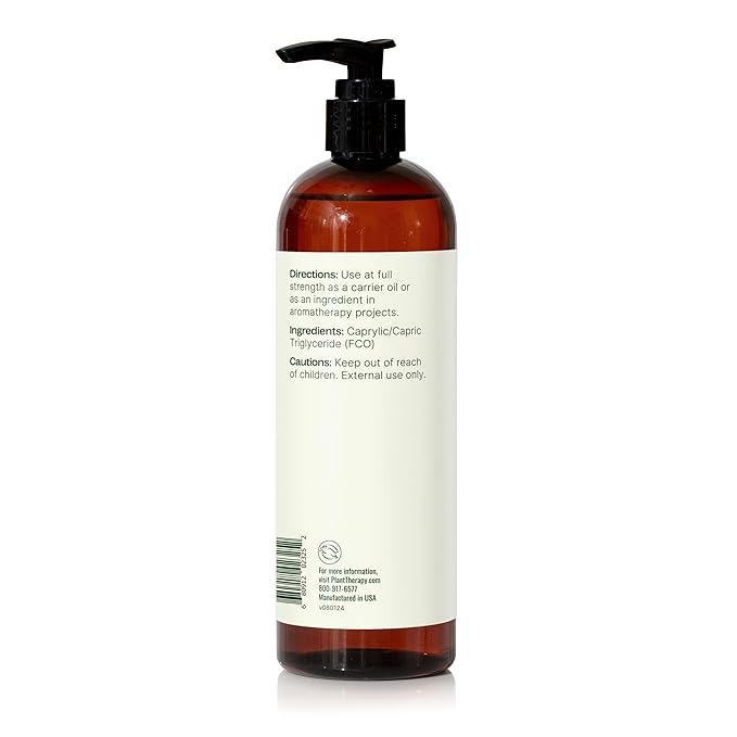 Plant Therapy Fractionated Coconut Oil for Skin, Hair, Body, Face, Diluted Essential Oils, 100%