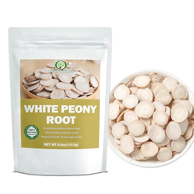Premium White Peony Root Slices (Bai Shao) | Paeonia Lactiflora Herbal Tea | Traditional Herb Tea |