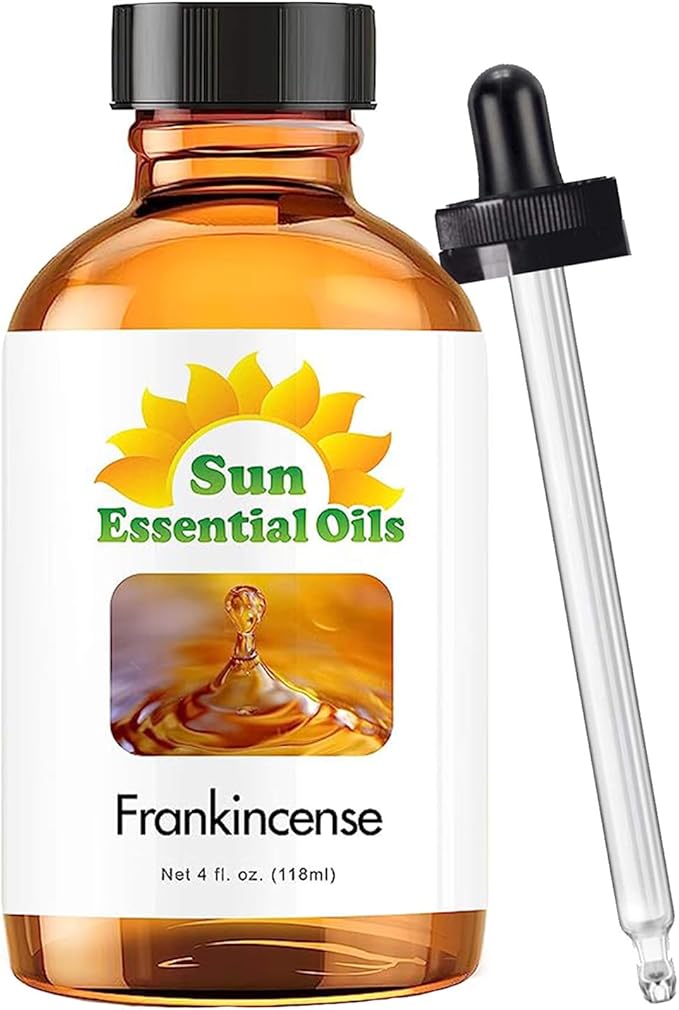 Sun Essential Oils ??4 oz Frankincense Essential Oil with Dropper for Diffuser, Skin, Face