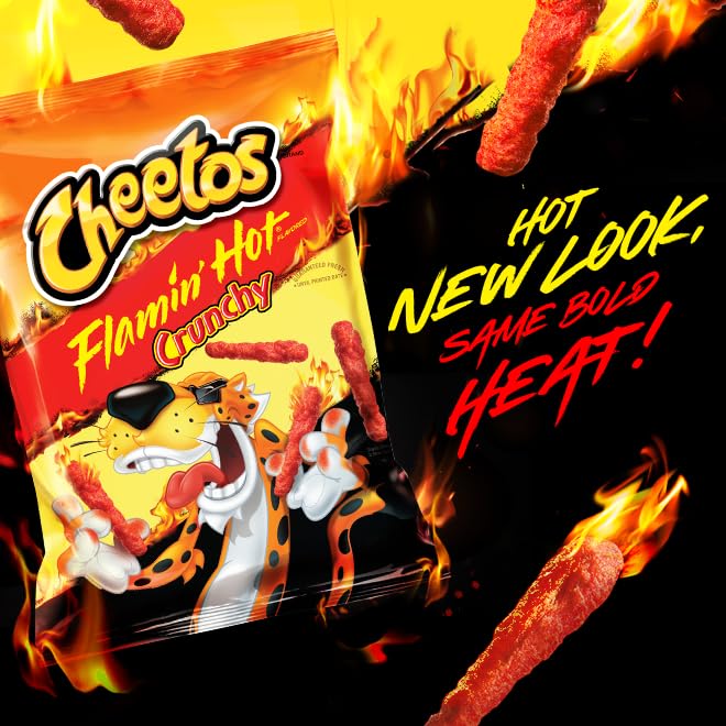 Cheetos Cheese Flavored Snacks, Flamin' Hot Mix Variety Pack, (Pack of 40)