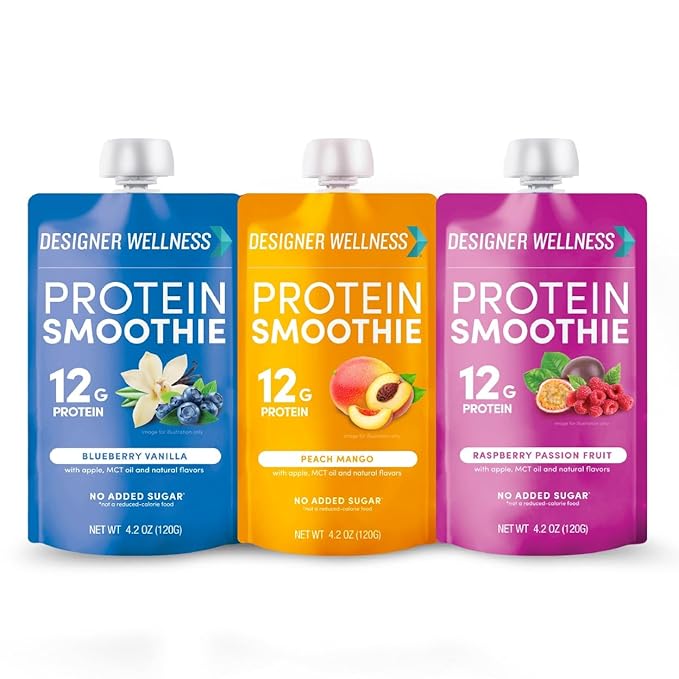 Designer Wellness Protein Smoothie, Real Fruit, 12g Protein, Low Carb, Zero Added Sugar