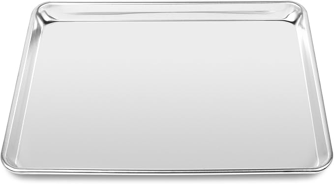 Last Confection 6 Cookie Baking Sheets 13" x 18" - Rimmed Aluminum Jelly Roll Trays - Half Sheet