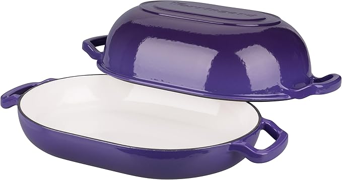 Enameled Cast Iron Sourdough Bread Oven, Dutch Oven, Loaf Cast Iron Bread Pan for Homemade Bread