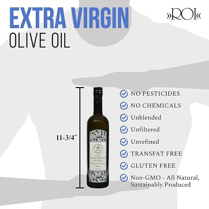 ROI Premium Ligurian Italian Extra Virgin Olive Oil First Cold Pressed - Mosto Olive Oil Imported