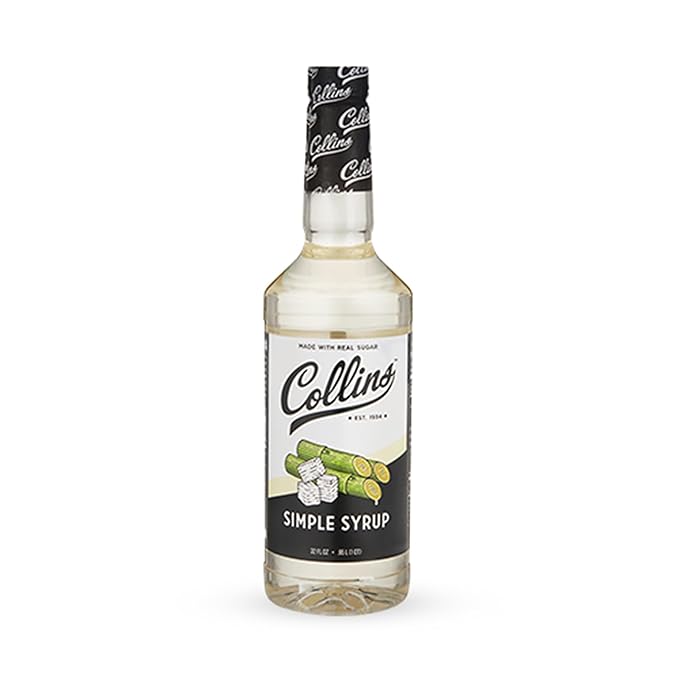 Collins Simple Syrup, Classic Simple Syrup, Real Sugar Cocktail Syrups, Soda Water Flavors