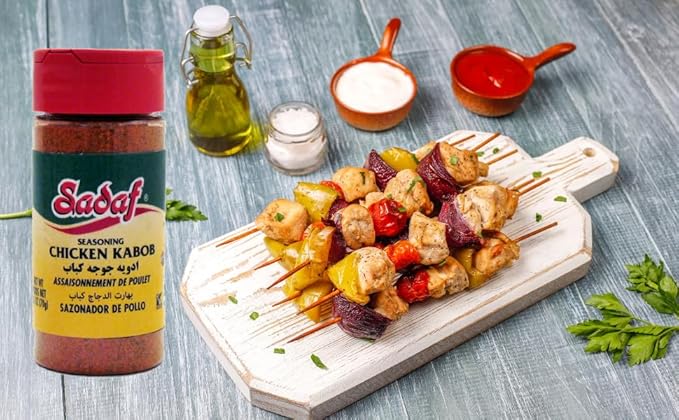 Sadaf Chicken Kabob Seasoning - Chicken Seasoning for Cooking and Food Flavoring - Kebab Spice