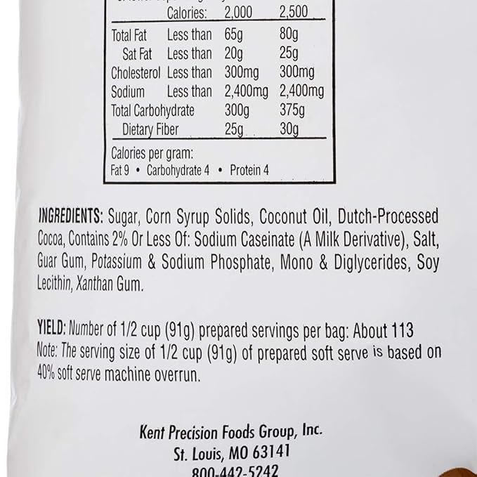 Frostline Chocolate Soft Serve Ice Cream Mix, Lactose & Gluten Free - Just Add Water, Dairy, or
