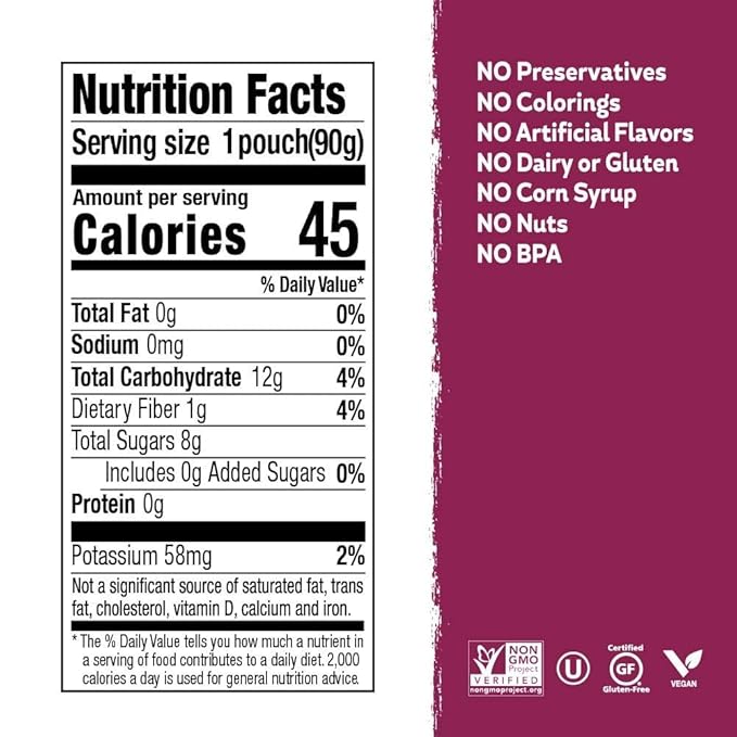 Buddy Fruits Snacks To Go Cinnamon Unsweetened Applesauce 3.2oz Pouch (18pk)