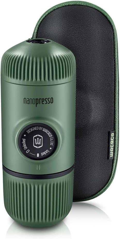WACACO Nanopresso Portable Espresso Maker Bundled with Protective Case, Upgrade Version of