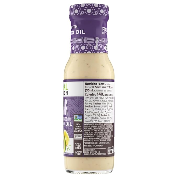 Primal Kitchen Ranch Dressing, Caesar Dressing, and Green Goddess Dressing & Marinade, Made with