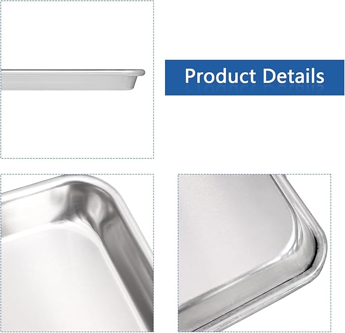 HARDURA Aluminum Baking Sheet Pan 18”L X 26”W X 1”H Cookie Sheet, 6Packs, For Oven in Bakery &