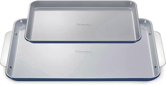 Caraway Non-Stick Ceramic Baking Sheet Duo - Naturally Slick Ceramic Coating - Non-Toxic, PTFE &